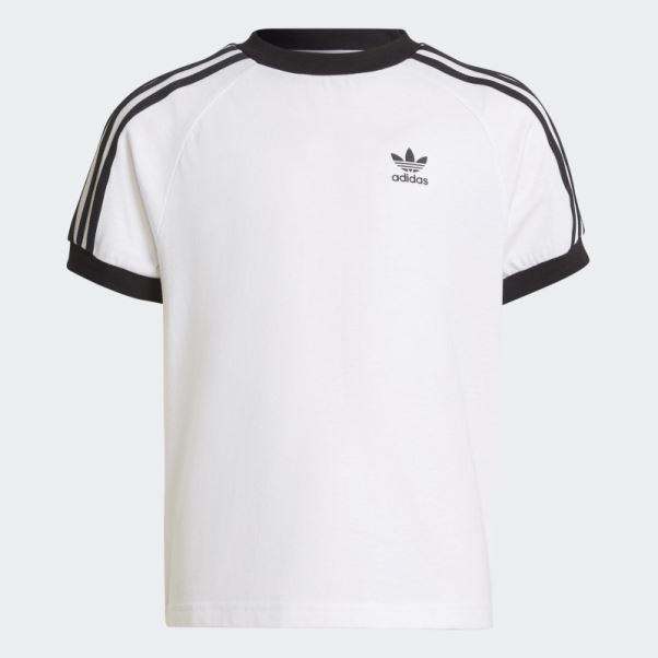 Adidas Adicolor 3 Bandes T-shirt Blanc