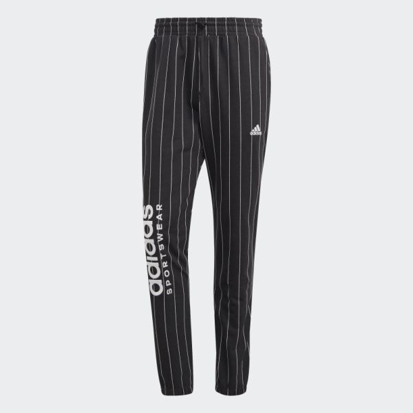 Adidas Pantalon De Jogging En Polaire à Fines Rayures Noir