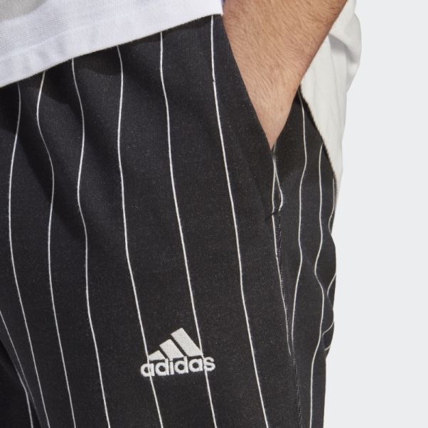 Adidas Pantalon De Jogging En Polaire à Fines Rayures Noir