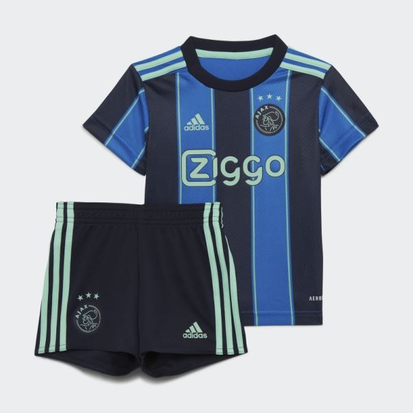 Kit Enfant Ajax Amsterdam 21/22 Extérieur Bleu Fluo Adidas