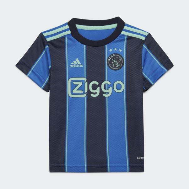 Kit Enfant Ajax Amsterdam 21/22 Extérieur Bleu Fluo Adidas