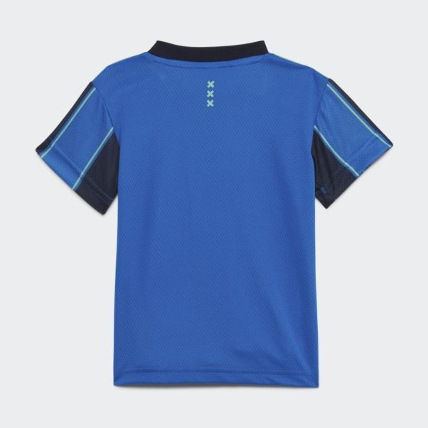 Kit Enfant Ajax Amsterdam 21/22 Extérieur Bleu Fluo Adidas