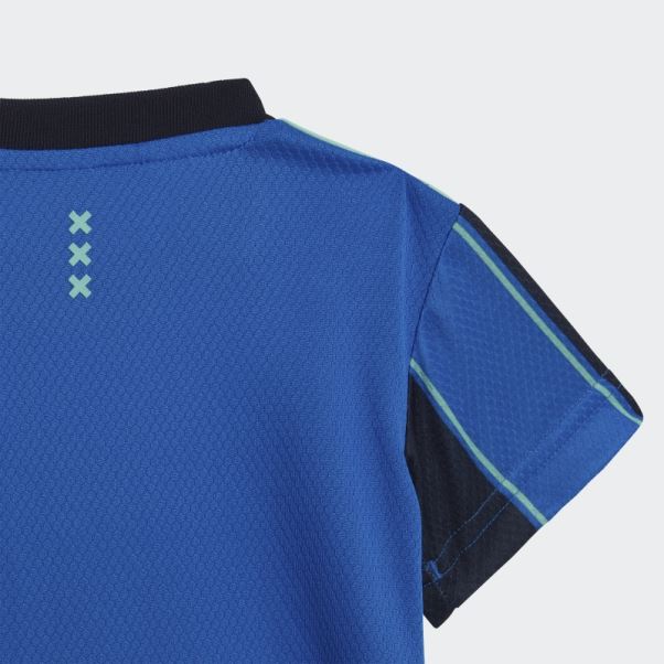 Kit Enfant Ajax Amsterdam 21/22 Extérieur Bleu Fluo Adidas