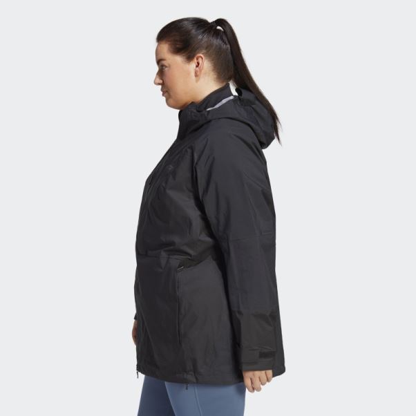 Veste De Randonnée Terrex Xploric Rain.rdy (grande Taille) Adidas Noir