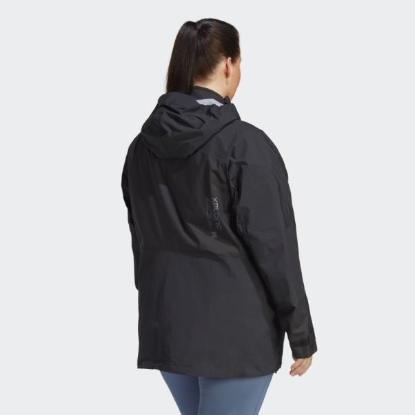 Veste De Randonnée Terrex Xploric Rain.rdy (grande Taille) Adidas Noir