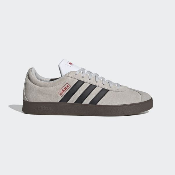 Vl Court Lifestyle Skate Chaussures En Daim Gris Adidas