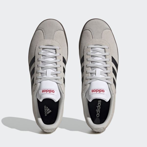Vl Court Lifestyle Skate Chaussures En Daim Gris Adidas