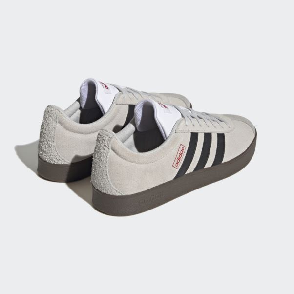 Vl Court Lifestyle Skate Chaussures En Daim Gris Adidas