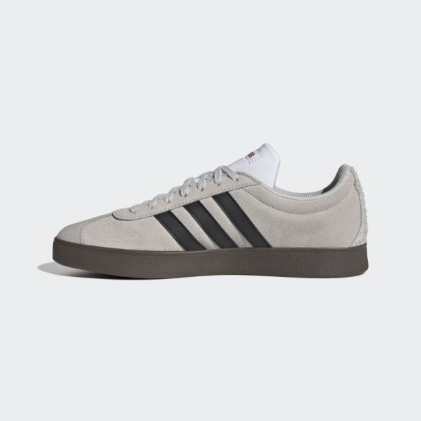Vl Court Lifestyle Skate Chaussures En Daim Gris Adidas