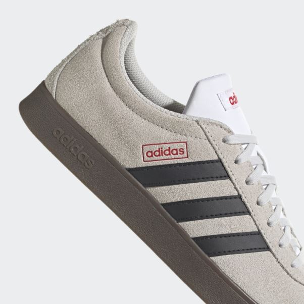 Vl Court Lifestyle Skate Chaussures En Daim Gris Adidas