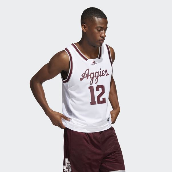 Maillot Adidas Aggies Swingman Blanc