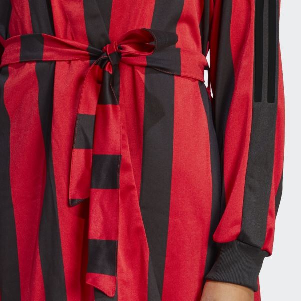 Adidas Robe Noire En Jersey Jacquard