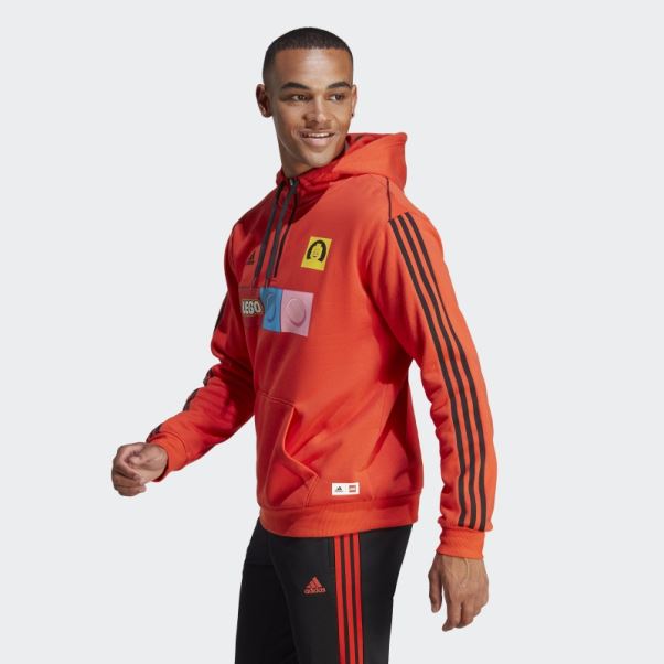 Sweat à Capuche Orange Adidas X Lego Tiro Mode