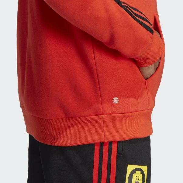 Sweat à Capuche Orange Adidas X Lego Tiro Mode