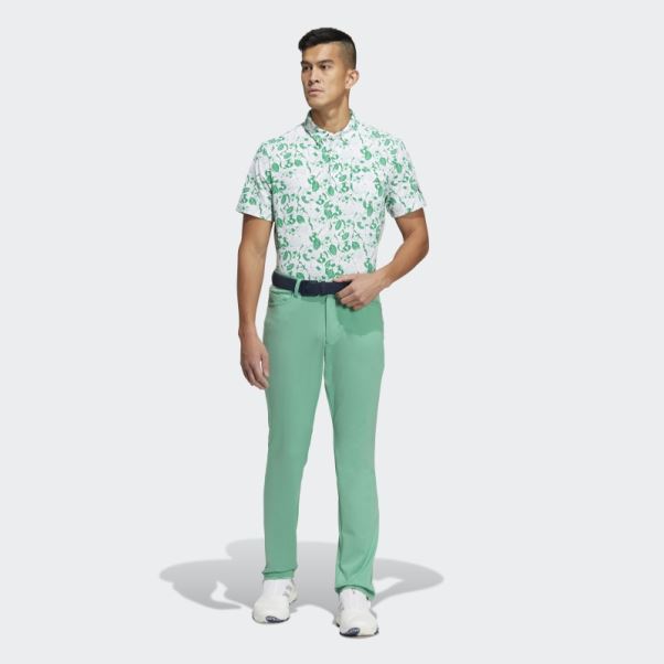 Play Green Polo Graphique Adidas Blanc