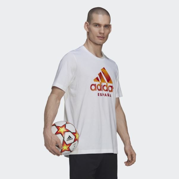 Adidas Espagne T-shirt Graphique Blanc