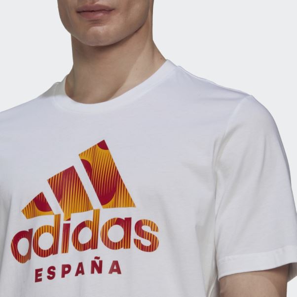Adidas Espagne T-shirt Graphique Blanc
