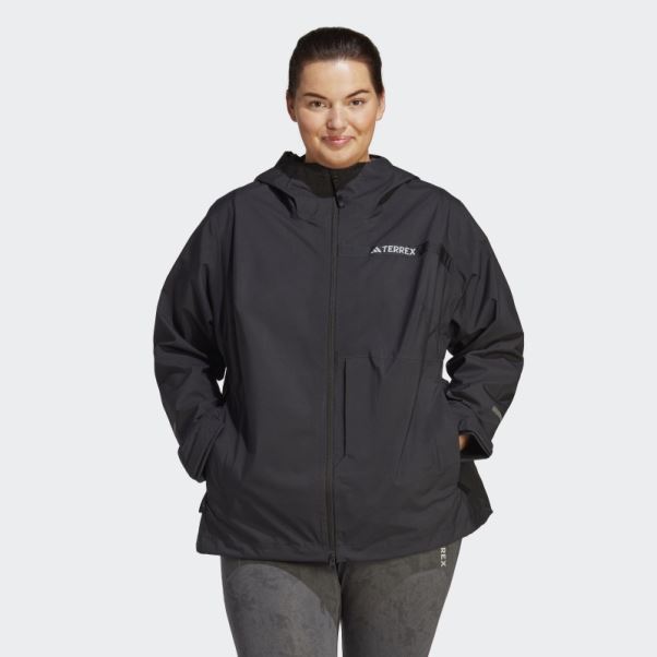 Veste De Pluie 2,5 Couches Terrex Multi Rain.rdy (grande Taille) Noir Adidas