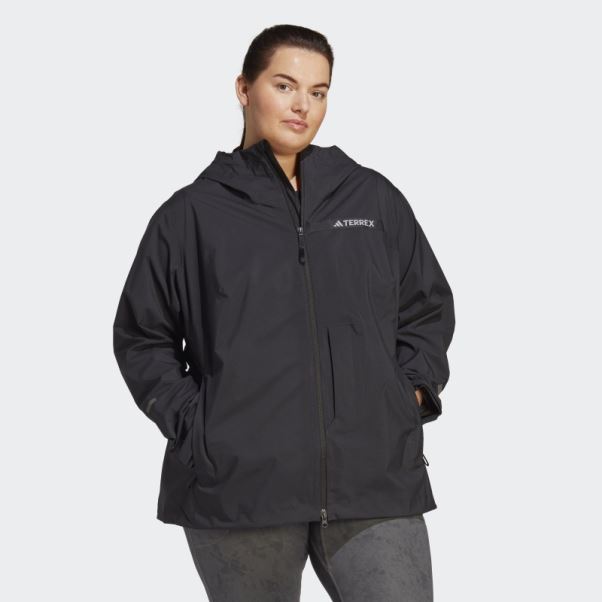 Veste De Pluie 2,5 Couches Terrex Multi Rain.rdy (grande Taille) Noir Adidas
