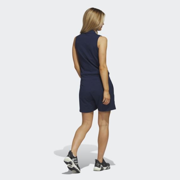 Barboteuse De Golf En Maille Adidas Bleu Marine