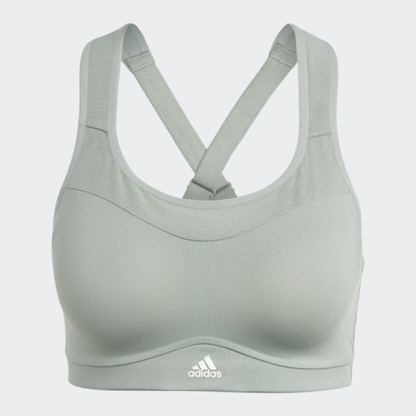 Soutien-gorge à Maintien élevé Tlrd Impact Training Vert Argent Adidas