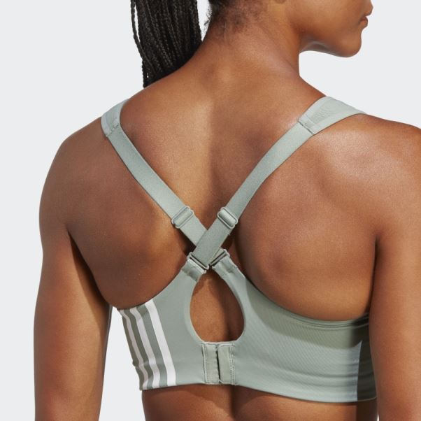 Soutien-gorge à Maintien élevé Tlrd Impact Training Vert Argent Adidas