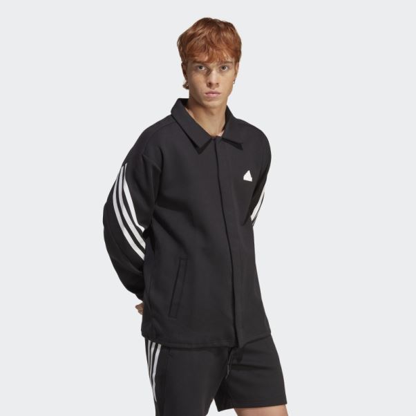 Adidas Future Icon 3-stripes Veste D'entraîneurs Noir