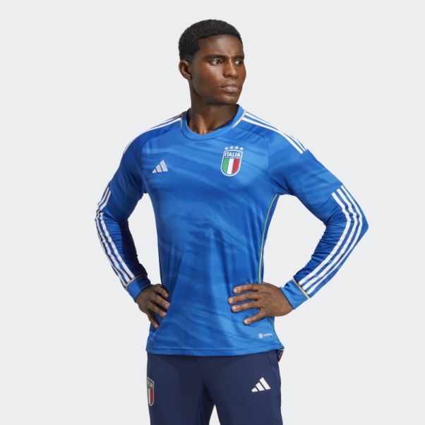 Maillot Manches Longues Italie 23 Domicile Adidas Bleu