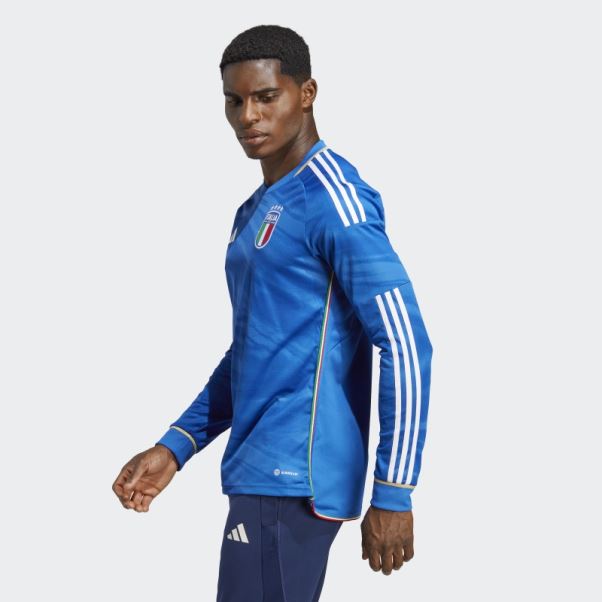 Maillot Manches Longues Italie 23 Domicile Adidas Bleu
