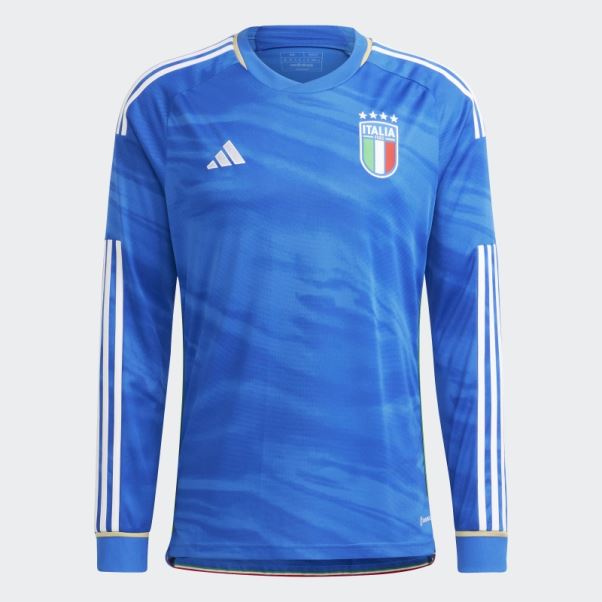 Maillot Manches Longues Italie 23 Domicile Adidas Bleu