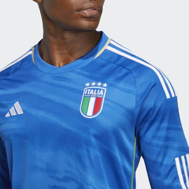 Maillot Manches Longues Italie 23 Domicile Adidas Bleu
