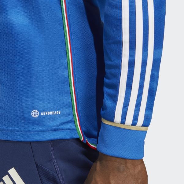 Maillot Manches Longues Italie 23 Domicile Adidas Bleu