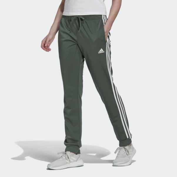 Primegreen Essentials Warm-up Slim Tapered 3-stripes Track Pants Vert Oxyde Adidas