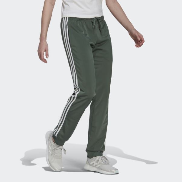 Primegreen Essentials Warm-up Slim Tapered 3-stripes Track Pants Vert Oxyde Adidas