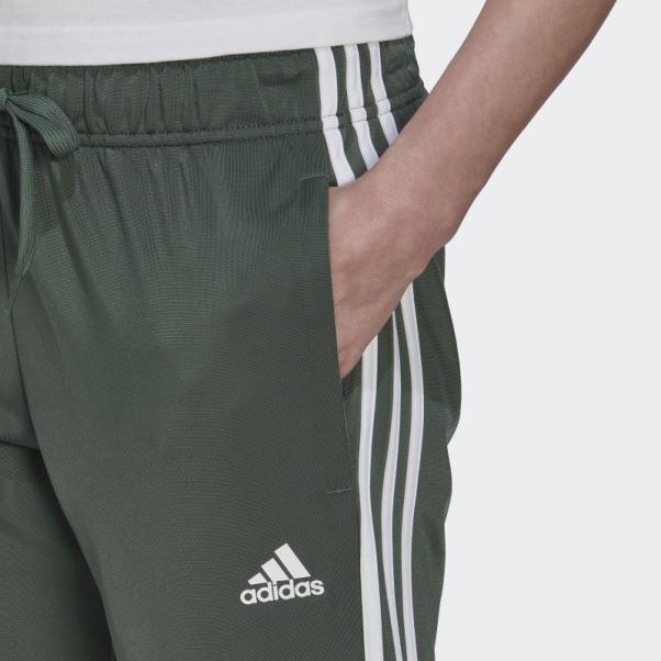 Primegreen Essentials Warm-up Slim Tapered 3-stripes Track Pants Vert Oxyde Adidas