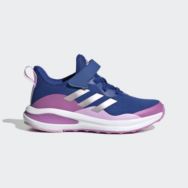 Adidas Fortarun Sport Running Chaussures à Lacets élastiques Et Sangle Supérieure Bleu