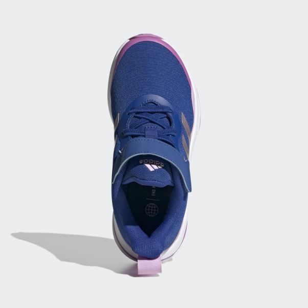 Adidas Fortarun Sport Running Chaussures à Lacets élastiques Et Sangle Supérieure Bleu