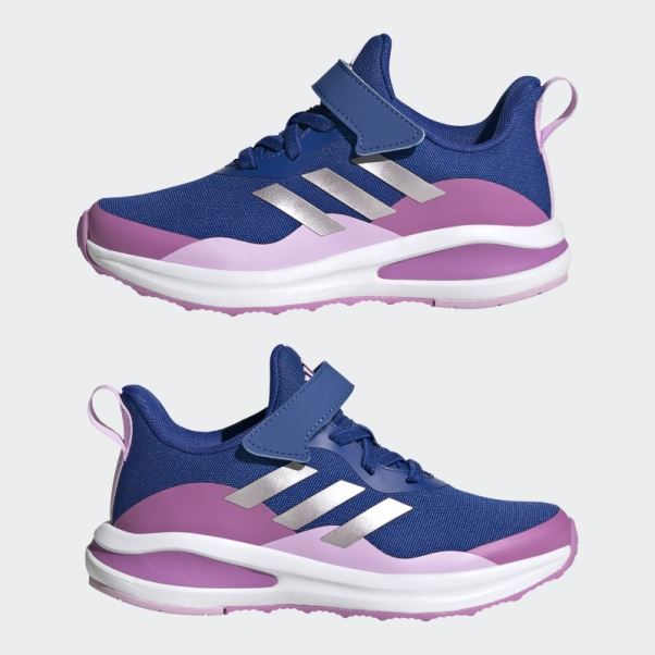 Adidas Fortarun Sport Running Chaussures à Lacets élastiques Et Sangle Supérieure Bleu