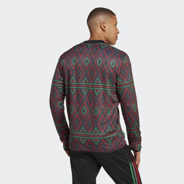 Adidas Ajax Amsterdam X Daily Paper Haut Chaud D'avant-match Noir