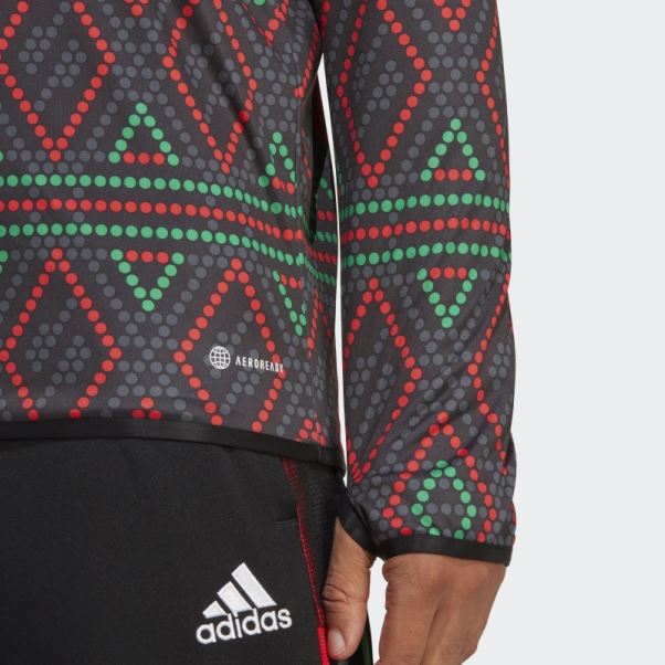Adidas Ajax Amsterdam X Daily Paper Haut Chaud D'avant-match Noir