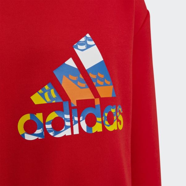 Ensemble Sweat Et Pantalon Adidas X Classic Lego Crew Rouge Chaud