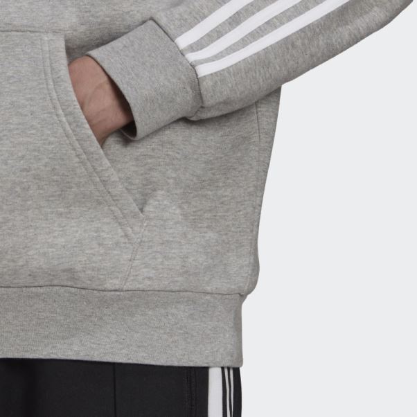 Sweat à Capuche Adidas Adicolor Classics 3 Bandes Gris Moyen