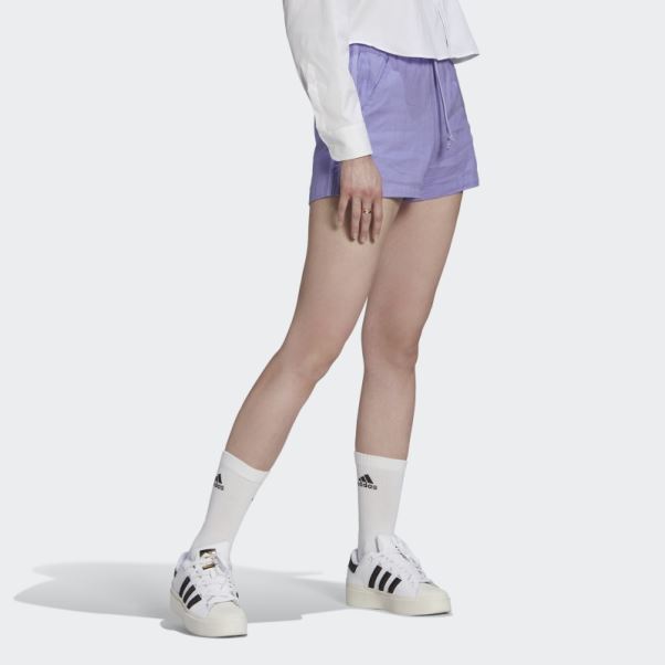 Short En Lin Adidas Violet Clair