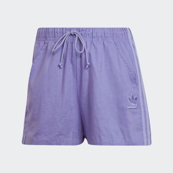 Short En Lin Adidas Violet Clair