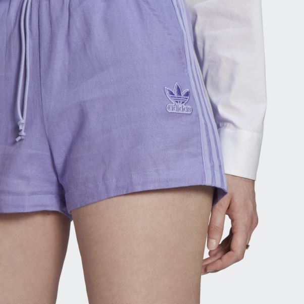 Short En Lin Adidas Violet Clair
