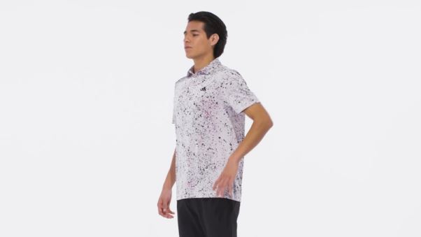 Polo De Golf Jacquard Adidas Blanc