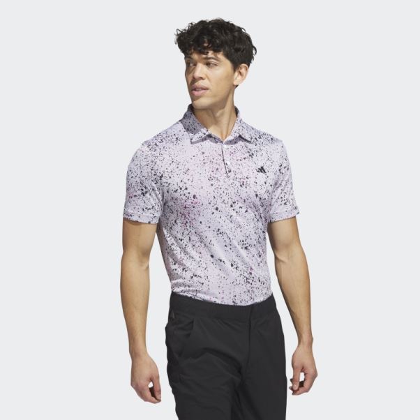 Polo De Golf Jacquard Adidas Blanc