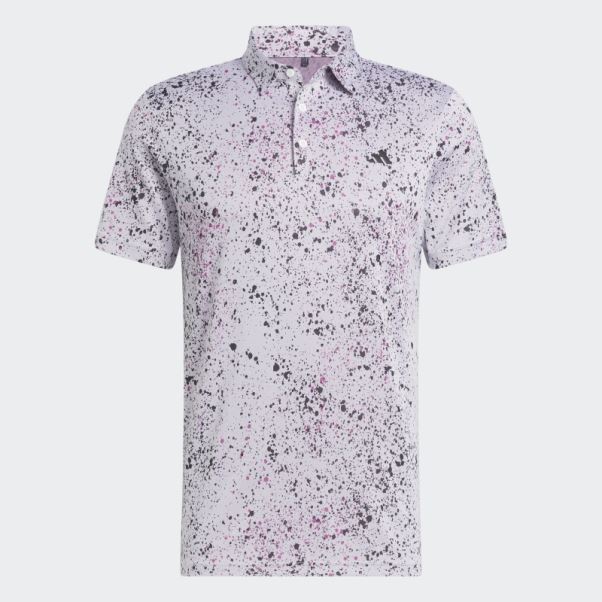 Polo De Golf Jacquard Adidas Blanc