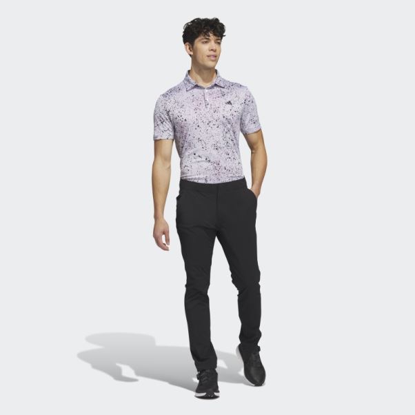 Polo De Golf Jacquard Adidas Blanc