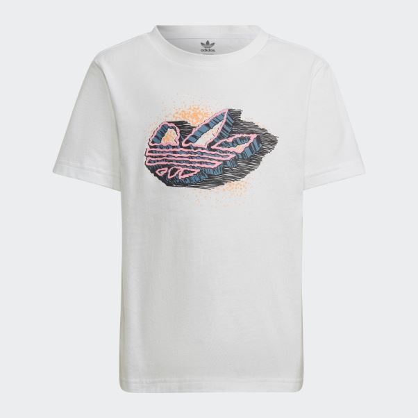 T-shirt Graphique Adidas Blanc